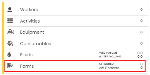 KruxLog Updated Shift Categories list - Form