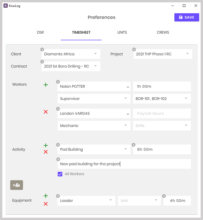 TIMESHEET